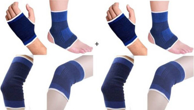 

RIGHTWAY COMBO4U 2IN1 KNEE Palm, Elbow & Ankle Support (, Blue) Palm & Elbow Support(Black