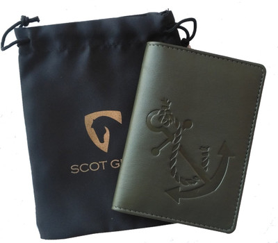 

Royal Scot Grey Men Green Artificial Leather Document Holder(4 Card Slots), Olive green