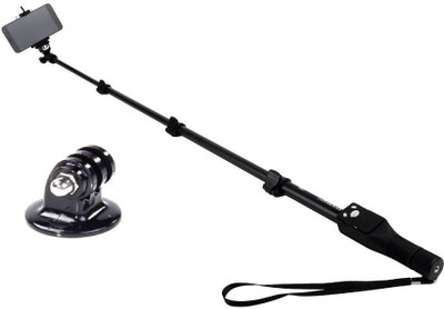 

ReTrack 2-In-1 Adjustable Self Portrait for Camera/Smartphones with Bluetooth Remote Shutter and action camera adapter Monopod(Black, Supports Up to 1500 g)