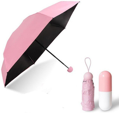 

Merchanteshop Capsule Pink Folding Pocket Size Umbrella(Pink)