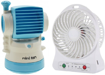 

Elegant Shopping Air Conditioner Rechargeable Fan & Desktop Humidifier Fan Portable Cooling, Blue, white USB Fan, USB Humidifier(Blue, White)
