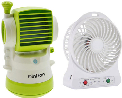 

Elegant Shopping Air Conditioner Rechargeable Fan & Desktop Humidifier Fan Portable Cooling, Green, White USB Fan, USB Humidifier(Green, White)