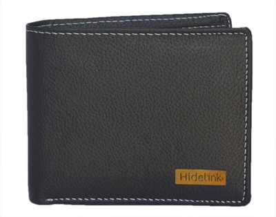 

Hidelink Men Black Genuine Leather Wallet(6 Card Slots)