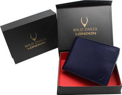 

wild zarza london Boys Blue Genuine Leather Wallet(10 Card Slots), Navy blue