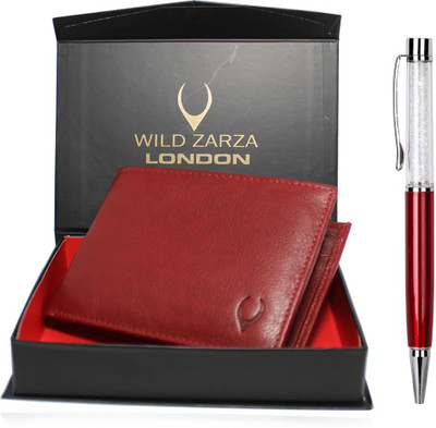 

wild zarza london Boys Red Genuine Leather Wallet(10 Card Slots), Rd
