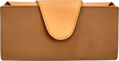 

LI LEANE Women Casual Beige Artificial Leather Wallet(8 Card Slots), Orange;tan