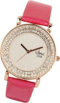 

COSMIC pink fancy attractive stylish women watch Boutique Collection crystal gemstone studded Watch - For Girls
