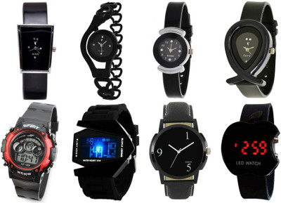 octus Mix Black Combo Watch - For Men & Women