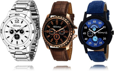 

VIOMY MENS COMBO OF THREE STYLISH WATCHES-VIOMY 3G7004 COMBO Watch - For Men
