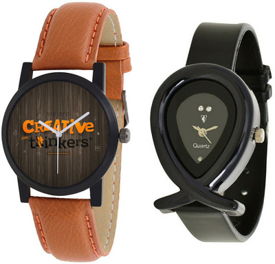 Maxi Retail Brand New Couple Combo101 & Fish Style Watch - For Couple