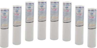 

Aquahire Spun Filter 5 Micron White 10 Inch Set of 8 Solid Filter Cartridge(5, Pack of 8)