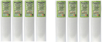 

Aquahire PP Spun Filter 5 Micron White 10 Inch Set of 8 Solid Filter Cartridge(5, Pack of 8)