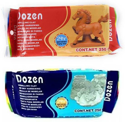 

Oytra Air Dry Terracotta Clay Brown White Combo 250g each Art Clay(1 kg)
