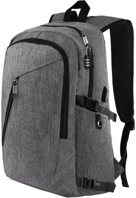 

asort Business Water Resistant Laptop Backpack with USB Charging Port and Lock Fits Under 17-Inch Laptop and Notebook, Grey (Grey) 40 L Laptop Backpack(Grey)