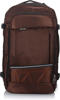 

Suntop Voyager 42 litres Expandable & Convertible 3 Way Travel Carry-On Backpack (Brown Colour) | Travel bags for men backpack 42 L Backpack(Brown)