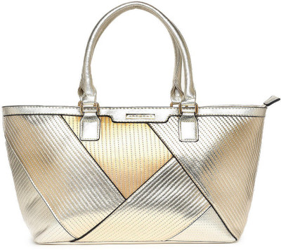 

Addons Metallic Quilted Tote Shoulder Bag(Gold, 5 L)