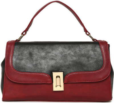 

Addons Metal Turnaround Lock Crossbody Satchel Shoulder Bag(Maroon, 5 L)