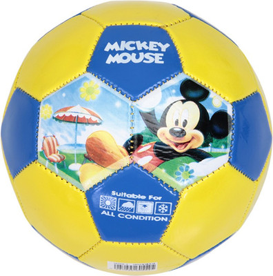 

Disney Mickey Mouse PVC football Soccer Ball Football - Size: (Pack of 1, Yellow, Blue & yello