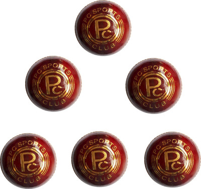 

PARADISE COLLECTION PC CLUB LEATHER CRICKET BALL [BUY PACK OF 6 GET 2 FREE] Cricket Leather Ball(Pack of 6, Red)