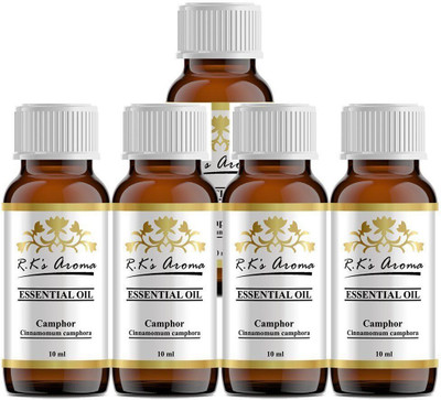 

Rks Aroma Camphor Essential Oil - 100% Pure & Natural (Pack of 5)(50 ml)