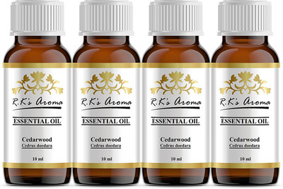 

Rks Aroma Cedarwood Essential Oil (Pack of 4)(40 ml)