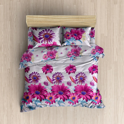 

MH DÉCOR 120 TC Cotton Double Printed Bedsheet(Pack of 3, Multicolor)