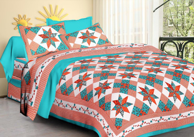 

Saba Dream Collection 200 TC Cotton Double Printed Bedsheet(Pack of 1, Multicolor)