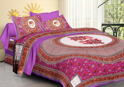 

Saba Dream Collection 200 TC Cotton Double Printed Bedsheet(Pack of 1, Multicolor)
