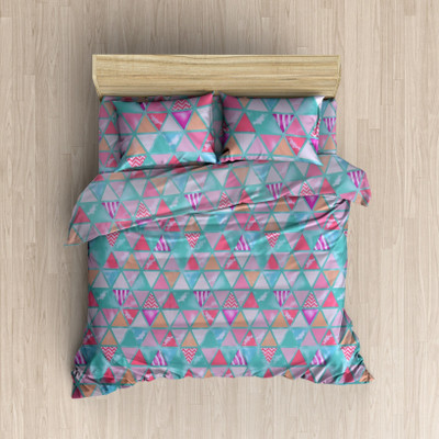 

MH DÉCOR 120 TC Cotton Double Printed Bedsheet(Pack of 3, Multicolor)