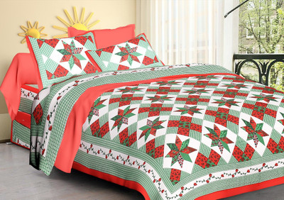 

Saba Dream Collection 200 TC Cotton Double Printed Bedsheet(Pack of 1, Multicolor)