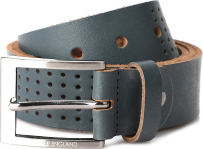 

Peter England Men Blue Genuine Leather Belt, Navy