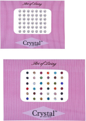 

Crystal Fancy Bindi Girls, Women & Ladies White, Multicolor Bindis(For Indian Women)