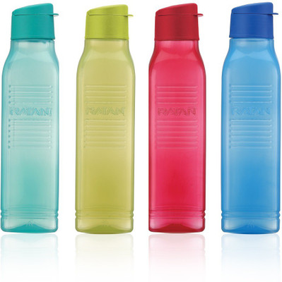 Ratan All Fresh BPA Free PP with Fliptop Cap 750 ml Bottle(Pack of 4, Red, Blue, Green)