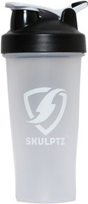 

SKULPTZ Protein Shaker Gym Bottle with Steel Mixer (700ml) - Black/White 700 ml Shaker(Pack of 1, White)