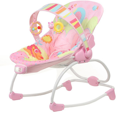 

Mummamia Infant to Toddler Forest Friends Rocker with Music and Relaxing Vibrations (Pink) Electric Bouncer(Pink)