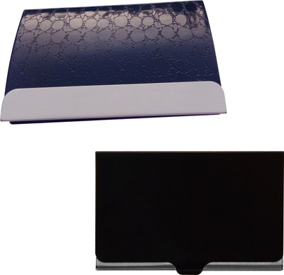 

Printmystic.com 10 Card Holder(Set of 2, Black, Silver)