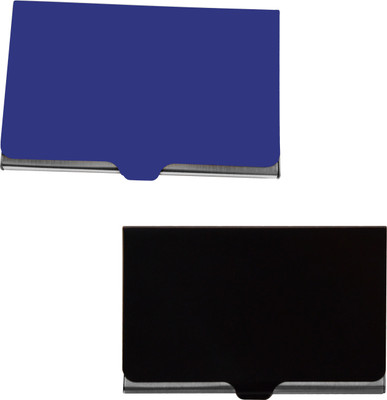 

Printmystic.com 10 Card Holder(Set of 2, Black, Blue, Silver)
