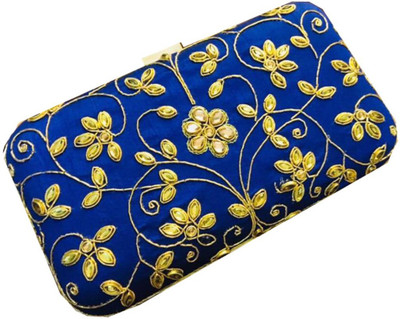 

Craftbazaar Party Blue Clutch