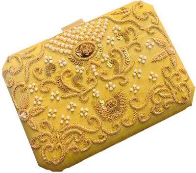 

Craftbazaar Party Gold Clutch