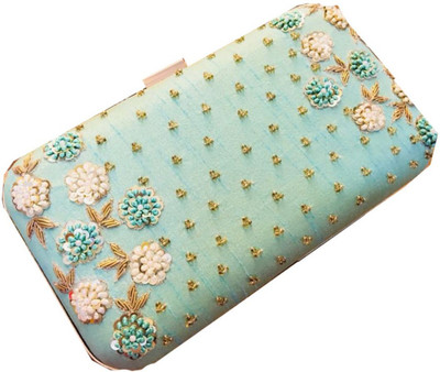 

Craftbazaar Party Green Clutch