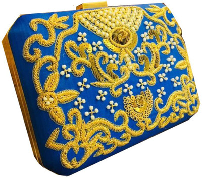 

Craftbazaar Party Blue Clutch
