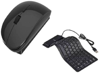 

Blendia Portable Flexible Silicone Foldable Waterproof Wired USB Tablet Keyboard WITH WIRED MOUSE COMBO SET Combo Set