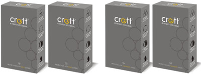 Crott india's first re-Energized dotteed condom with 2 Wine And 2 Strawberry Flavour Condom(Set of 4, 40S)