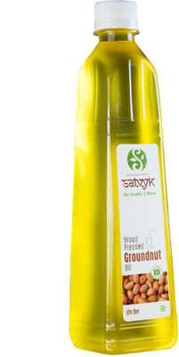 

satvyk Organic Wood-pressed Groundnut Oil Groundnut Oil 1000 ml Plastic Bottle