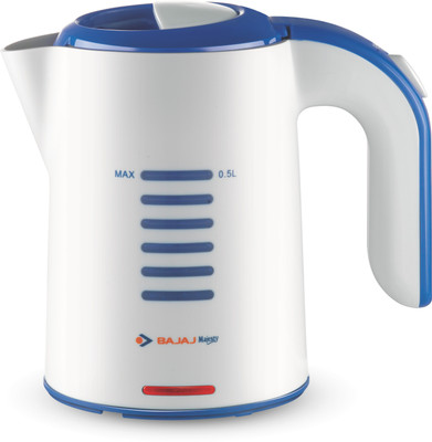 Bajaj Majesty KTX 1 Electric Kettle(0.5 L, White) available at flipkart for Rs.1125
