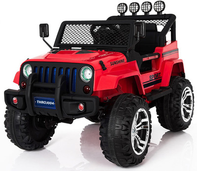 

Toy House Wrangler Off Roader Rechargeable Jeep Battery Operated Ride On(Maroon)