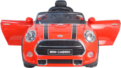 

Toy House Mini Cabrio F57 Rechargeable Car Battery Operated Ride On(Maroon), Red