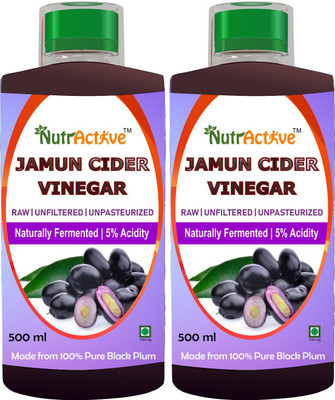 

NutrActive Jamun Cider Vinegar, Raw, Unfiltered Nutrition Drink(2x500 ml, Jamun cider vinegar Flavored)