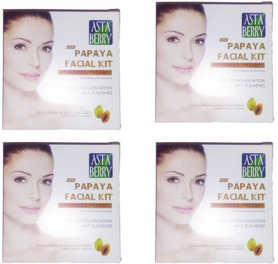 

Astaberry Papaya Facial Kit 33gm Pack Of 4 132 g(Set of 4)