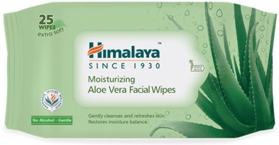 

Himalaya Moisturising Aloe Vera Facial Wipes(Pack of 25)